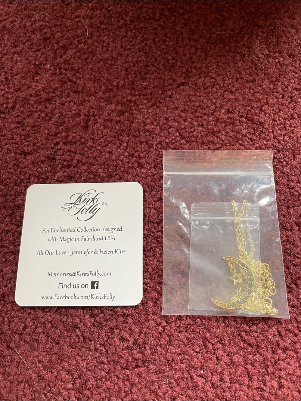 Kirks Folly Gold Crescent Moon Necklace